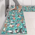 thumbnail image 2 of Kitchen Rugs Sets Of 2,Pitbull Dog and Flower Floral Anti Fatigue Kitchen Mat Rugs Non Slip Washable,Decorative Kitchen Floor Mats for Kitchen,Sink,Laundry,17"X47", 2 of 5