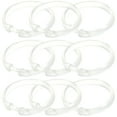 thumbnail image 1 of Shisuyan Clear Shower Curtain Rings PP 12Pcs Simple Design 2.55X2.55X0.35in, 1 of 9