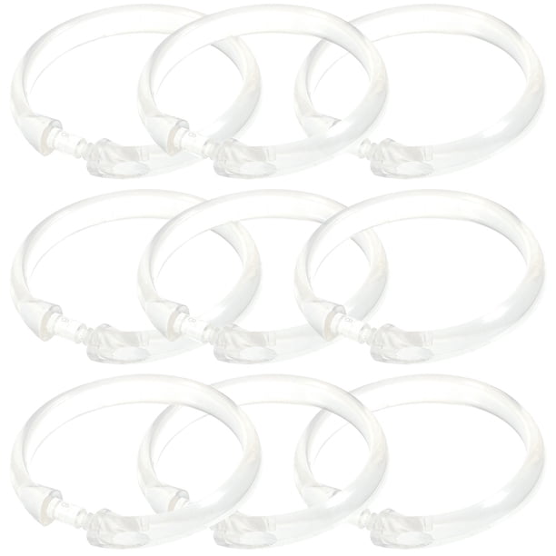 FELTECHELECTR 12 piezas de anillo de cortina con cierre a presión, gancho para cortina de ducha, anillo de ducha para baño