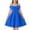 Blue, variant on Busydd Girls Party Dress with Pockets 6-14 Years Trendy off Shoulder Spaghetti Strap Girls' Dresses Solid Color A-Line Girls Clothes 6-7 Years