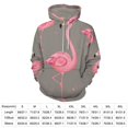 thumbnail image 2 of Pink Flamingos Tropical Leaves 3D Print Hoodie Men Women Autumn Thin Pullover Sweatshirt Vintage Streetwear Tops, 2 of 6