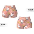 thumbnail image 6 of Yiaed Rabbit So Cute Print Women's Athletic Shorts Running Shorts Sporty Short High Waisted Elastic Workout Shorts for Yoga Gym Running & Sports -XX-Large, 6 of 8