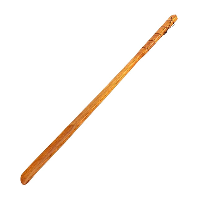 Calzador de madera de 70 cm (27,6 pulgadas) para colgar en la pared, portátil, para hombres, mujeres y personas mayores. Marrón claro