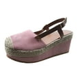 thumbnail image 2 of Moda mujer sólido verano señoras cómodas sandalias talón pendiente Casual playa zapatos Wmkox8yii  sa1023, 2 of 5