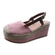 thumbnail image 2 of Moda mujer sólido verano señoras cómodas sandalias talón pendiente Casual playa zapatos Wmkox8yii  sa1020, 2 of 5