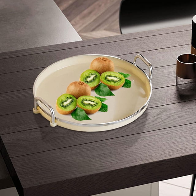 Bandeja de servicio Macarena Bandejas de frutas Antideslizante con asas dobles AMARILLO