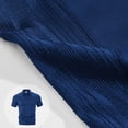 thumbnail image 6 of GrmtClth Men's Solid Color Stretch Polo Shirt Slim Fit Short Sleeve Breathable Golf Athletic Casual Business Tops 2026 Navy M, 6 of 9