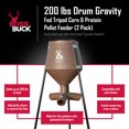 thumbnail image 3 of Boss Buck 200 lb Gravity Fed Tripod Corn & Protein Pellet Feeder (2 Pack), 3 of 8