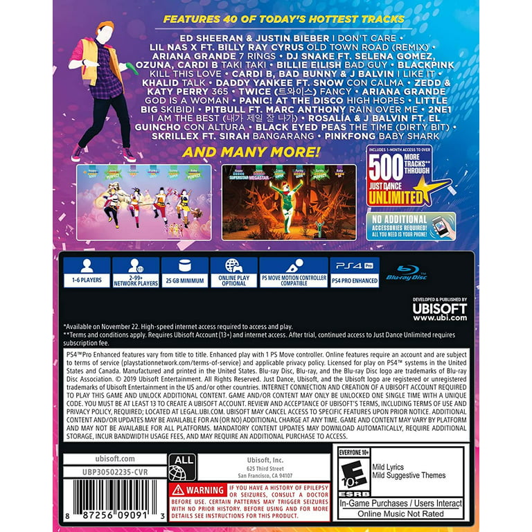 Video juego Ubisoft Just dance 2020 PS4