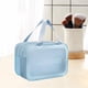 thumbnail image 1 of Bolsa de aseo de viaje, estuche para kit de lavado, bolso ligero multifuncional, organizador de cosméticos para mujer, bolsa de cosméticos de PVC para Color Azul M, 1 of 8