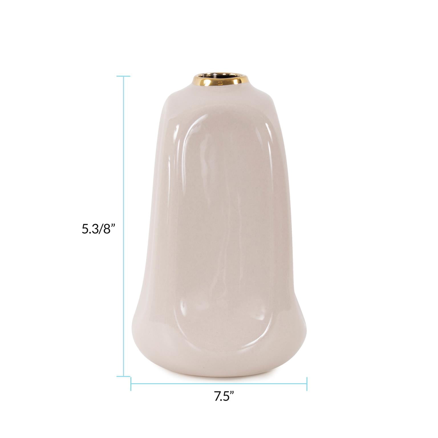 Christana Concaved Ceramic Vase- Tall
