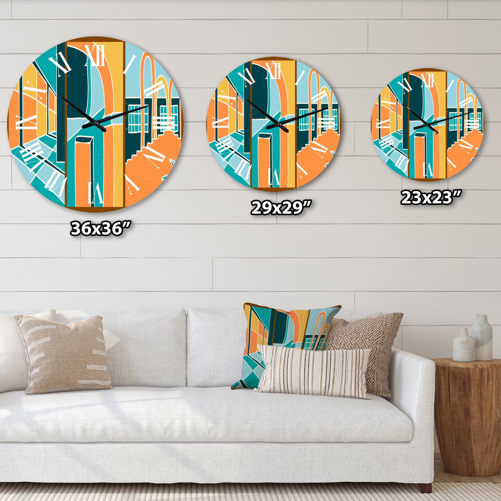 Designart 1 in Modern,Contemporary Wall Clock