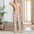 thumbnail image 4 of Salouo Strawberry And Flowers Print Pajama Pants for Men, Lounge Pants Elastic Waistband Casual Men's sleepwear Loungewear Sleep Pajama Pant -XX-Large, 4 of 7