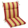 thumbnail image 1 of 18-inch by 38-inch Spun Polyester Outdoor Squared Seat/Back Chair Cushion - Haliwell Multi, 1 of 4