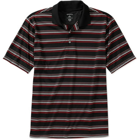 George Big Men's Short Sleeve Stripe Golf Performance Polo