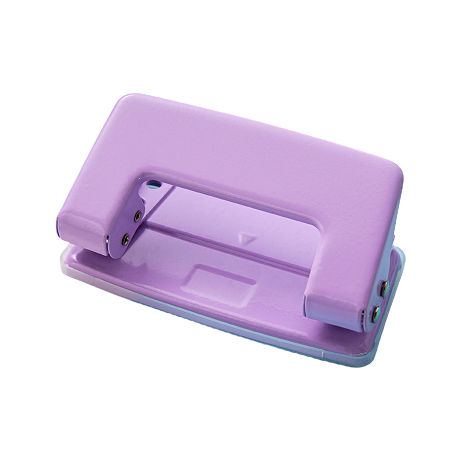 Portable Hole Puncher Clear Confetti Case Small 2Hole Punch Effortless