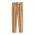 thumbnail image 3 of SNKSDGM Women's Plus Women's Pants Suits Dressy Casual Womens Dress Pants Straight Leg with Pockets Women's Summer Solid Color High Waisted Slim Comfortable Casual Straight Leg Nine Point Pants, 3 of 3