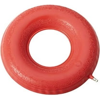DMI Inflatable Ring Donut Seat Cushion Pillow for Hemorrhoid, Pregnancy, and Tailbone Pain, Red, 18 in