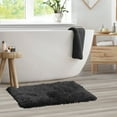 thumbnail image 2 of Clara Clark Bathroom Linen & Accessory Set with Shaggy Microfiber Bath Rug, Black, 2 of 6