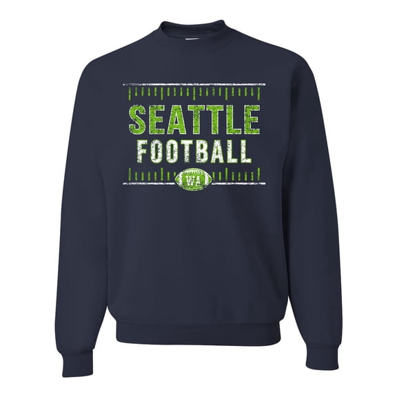 Wild Bobby Seattle SEA Hometown City Football Fan Pride Sports Unisex Crewneck Sweatshirt, Navy, Small