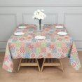 thumbnail image 3 of Pioneer Flower Floral Print Pattern Square Tablecloth, Waterproof Wipeable Spillproof Washable Table Cover for Home Kitchen Party Decor, 60"x60", 3 of 6