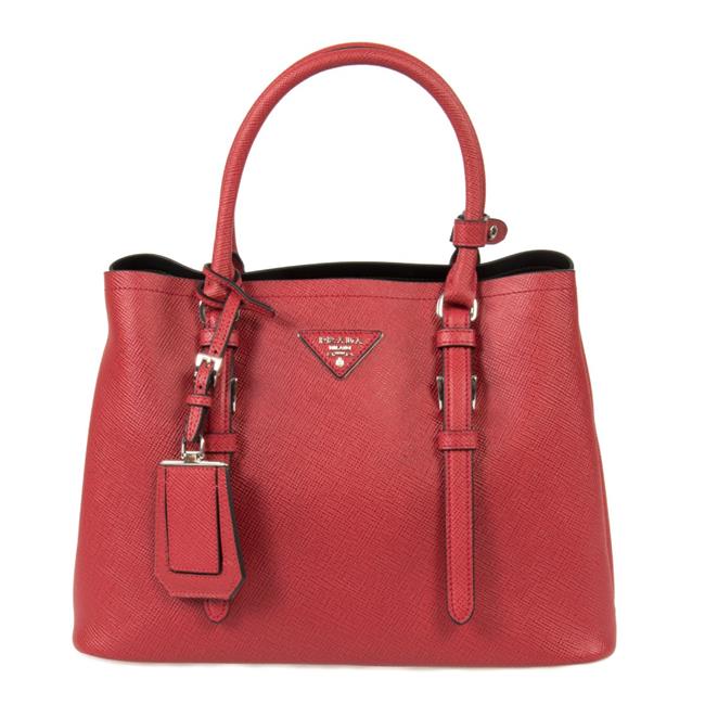 prada small double tote