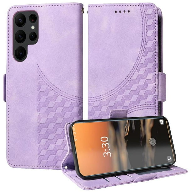 Funda GANGXUN para Samsung Galaxy S23 Ultra con diseño acolchado elegante, cuero PU, protección total y ajuste preciso