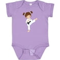 thumbnail image 3 of Inktastic Karate Girl, Cute Girl, Brown Hair, Black Belt Girls Baby Bodysuit, 3 of 5
