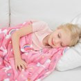 thumbnail image 4 of Softan Unicorn Fleece Blanket for Girls Kids Fleece Blanket Throw for Bed Sofa Couch, Pink Toddler Flannel Blanket ,50x60 inch, 4 of 6