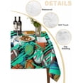 thumbnail image 2 of Sports Theme Table Cloth, Funny Abstract Football Rugby Basketball Waterproof Tablecloth for Square Tables, Reusable Washable Fabric Table Cover for Restaurant Kitchen Dining Tables 54"x54", 2 of 6