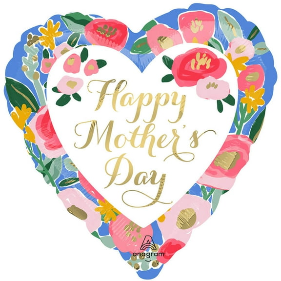 17 inch MOTHER'S DAY PAINTED PRINTS foil mylar balloon