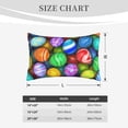 thumbnail image 4 of Rateoe Colorful Easter Eggs1 Pattern Pillow Covers with Invisible Zipper(Pillows are not Included) Standard Pillowcases-20"x30", 4 of 6