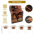 thumbnail image 5 of ERUNPONLY Orange Gnomes Table Runner - 72 Inch Long Pumpkin Sunflower Maple Country Wood Plank Cotton and Linen Blended Dress Scarves Farmhouse Table Runner for Kitchen Dining, Coffee Table, 18"x72", 5 of 8