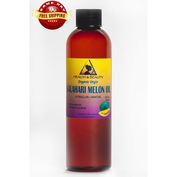 Kalahari Melon Seed Oil Unrefined Organic Virgin Raw Cold Pressed Pure Health & Beauty 4 oz