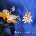 thumbnail image 6 of Hibiscus Necklace 925 Sterling Silver Hawaiian Flower Necklace Mother Birthday Christmas Jewelry Gifts for Women, 6 of 6