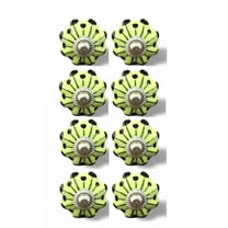 1.5" x 1.5" x 1.5" Lemon Black And Silver  Knobs 8 Pack