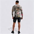 thumbnail image 5 of Forest Camo Quarter Zip Pullover for Men, Long Sleeve Hunting Fishing Jersey with Moisture Wicking Quick Dry Fabric - Lightweight Outdoor Athletic Performance Tops Gray S, 5 of 6