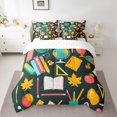 thumbnail image 2 of School Supplies 7 Piece Comforter Set Queen Bed in a Bag,Drawing Board Paintbrush Bedding Sets Students School Study Sheet Set with Comforter, 2 of 5