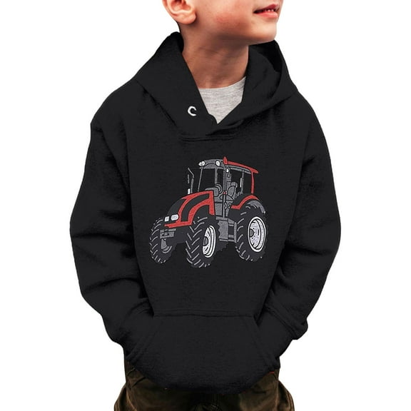 WOYY Toddler Boys Hoodie Truck Print Pullover Hooded Sweatshirt for Kids, Sizes 3-4T