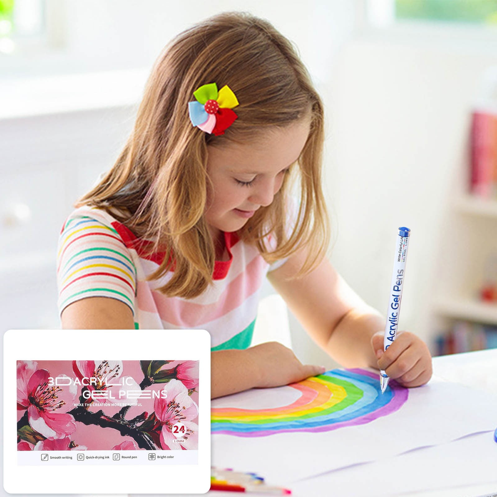 3D Acrylic Pen 10mm Gel Pens for Coloring Writing and Art Projects - Acrylic Paint Markers for Creativity and Crafting