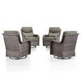 thumbnail image 3 of Opohoro Outdoor Swivel Rocker Patio Chairs Set of 4, with 6 inch Thick Cushions, High Back Wicker Outdoor Patio Furniture Set for for Porch Garden Balcony, 3 of 10