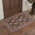 thumbnail image 5 of 5x7 Washable Area Rug for Living Room Bedroom, Machine Washable Non Slip Low Pile Lightweight Print Pattern Rug, Vintage Floral Indoor Floor Rug for Dining Room Home Office, Dusty Mocha, 5 of 5