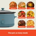 thumbnail image 5 of bella 6 Qt Manual Slow Cooker with 3 Temperature Settings, Ceramic Nonstick Coating, Dishwasher Safe Stoneware Pot & Tempered Glass Lid, Surf, 5 of 11