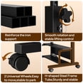 thumbnail image 4 of edx Height Adjustable Desk Standing Desk Small Desk for Small Spaces, Mobile Rolling Computer Desk on Wheels, Portable Desks Study Table for Home Office,Black, 4 of 7