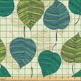 thumbnail image 2 of Ambesonne Forest Fabric by the Yard Upholstery, Autumn Neutral Colors Art, 2 Yards, Jade Green Pale Khaki, 2 of 5