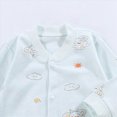 thumbnail image 5 of CAUYDY Baby Girls Sleepers Newborn Clothes 3 6 9 Months 1T 2T Fall Winter Preemie Long Sleeve Romper Infant Girl Comfy Pajamas Toddler Loungewear Sizes 3-6 Months,Sky Blue, 5 of 5