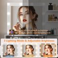 thumbnail image 5 of Vanity Desk with Mirror&Lights,Makeup Vanity Table with USB Power Outlet & Drawer & Storage Shelves, Cabinet,Dressing Table for Teen Girls & Adults,Compact Vanity Set for Bedroom, 5 of 9