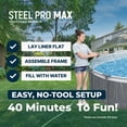 thumbnail image 3 of Bestway Steel Pro MAX 15'x42" Metal Frame Above Ground Pool Set w/Color-Changing LED Light, 3 of 11