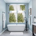 thumbnail image 3 of Sage Green Gold Kitchen Curtains Sets for Windows 24 Inch Length, Aesthetics Flower Boho Watercolor Art Rod Pocket Window Treatments Tier Curtains and Valances Set for Bedroom/Bathroom, 3 of 8