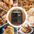 thumbnail image 3 of SEEDEEM Toaster 2 Slice, Touch Control Stainless Toaster LCD Display, 50% Faster Heating Speed, 1.4'' Wide Slots, More Timer Functions, Removable Crumb Tray, 1350W, Dark Metallic, 3 of 8